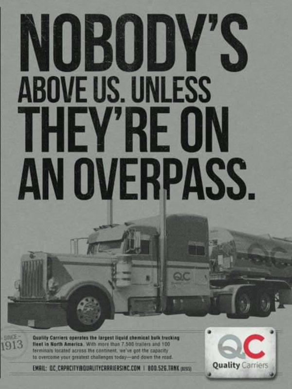 Quality Carriers is the largest bulk chemical transportation company in America!